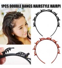 Double Bangs Hairstyle Hairpin Headband for Women